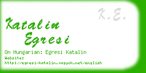 katalin egresi business card